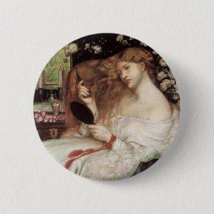Lady Lilith av Rossetti, Vintage Viktorianskt Port Knapp