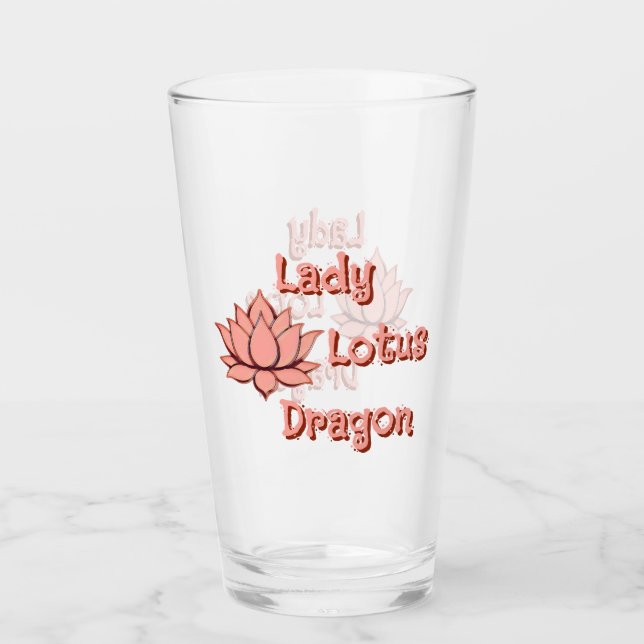 Lady Lotus Drak-lotusblomning Glaskopp (Framsida)