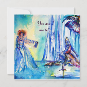 LADY OF LAKE EXCALIBUR Magi och Mysterium Pergamen Inbjudningar