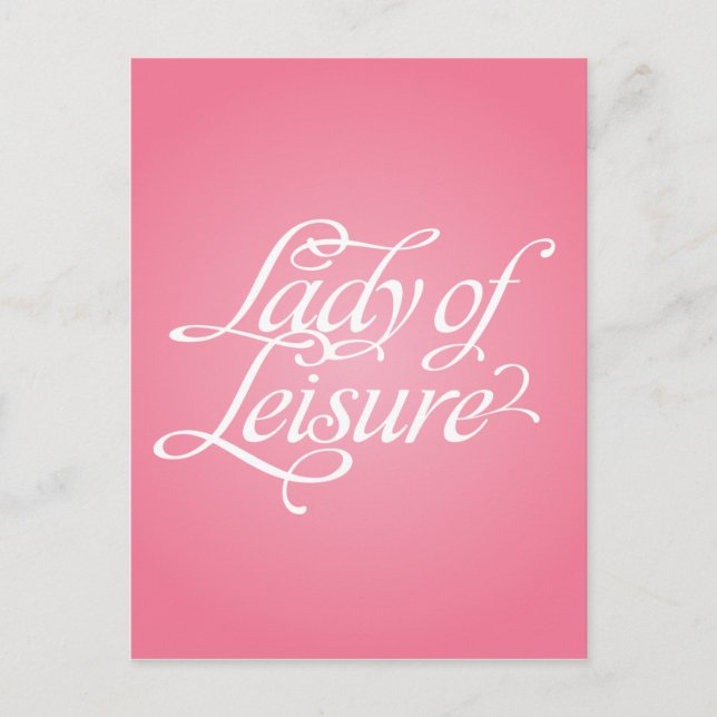 Lady Of Leisure 2B Vykort (Framsida)