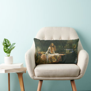 Lady of Shalott på båt av John William Waterhouse Lumbarkudde