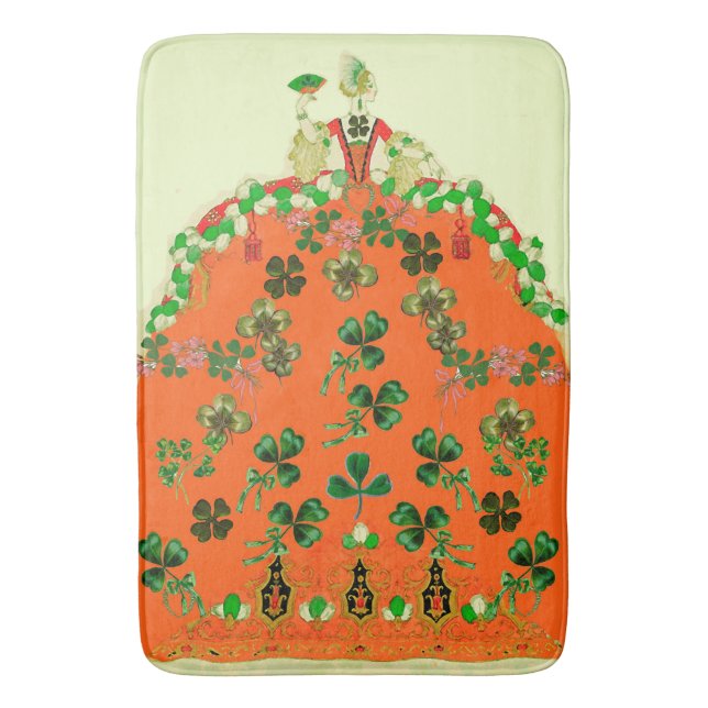 LADY ORANGE OCH SHAMROCKS St. Patricks dag-fest Badrumsmatta (Framsidan (Vertikal))