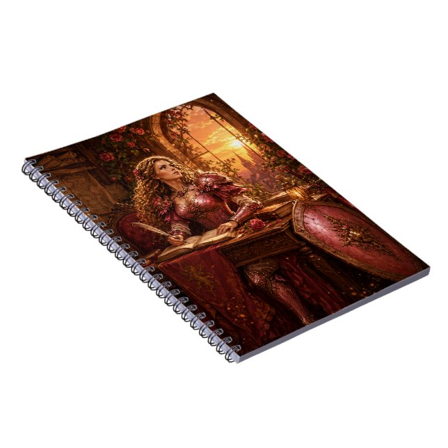Lady Rosaline Brightshield Fantasy Quest Journal Anteckningsbok (Högra Sidan)