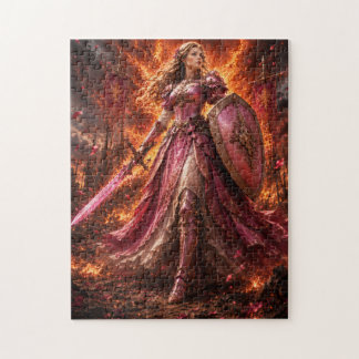 Lady Rosaline Brightshield – Rosefire Guardian Pussel