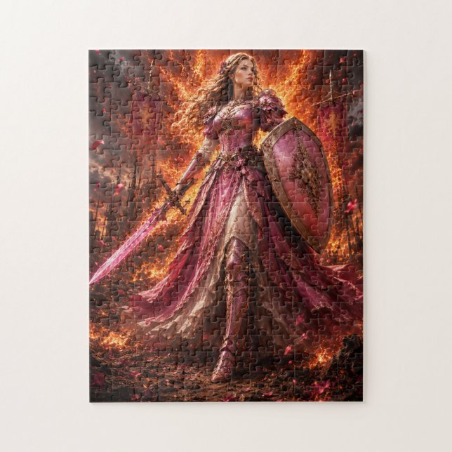 Lady Rosaline Brightshield – Rosefire Guardian Pussel (Vertikal)