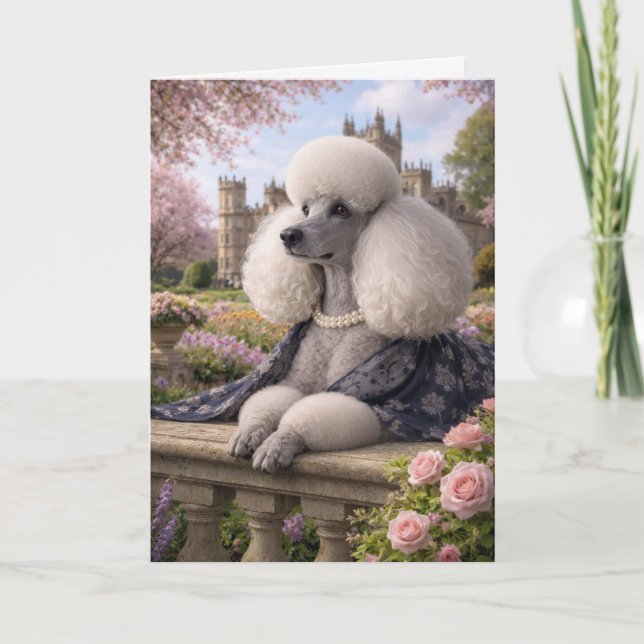 Lady Rose, Poodle Blank Card Kort (Framsida)