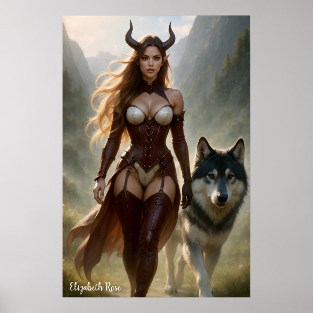 Lady Wolf Demoness Poster (Framsidan)