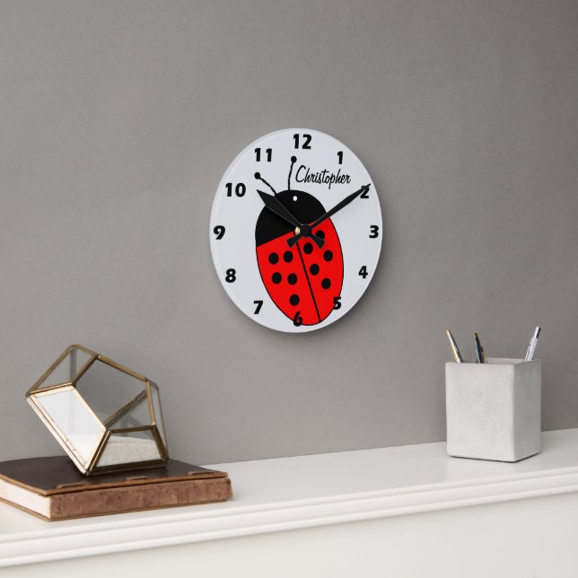Ladybird Design Personlig Rund Klocka (Kontor)