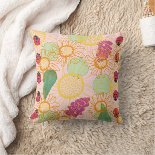 Ladybird & Fruit Garden Cushion Kudde