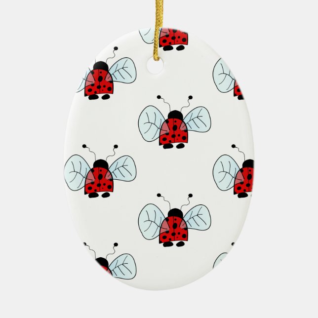 Ladybird Julgransprydnad Keramik (Framsidan)