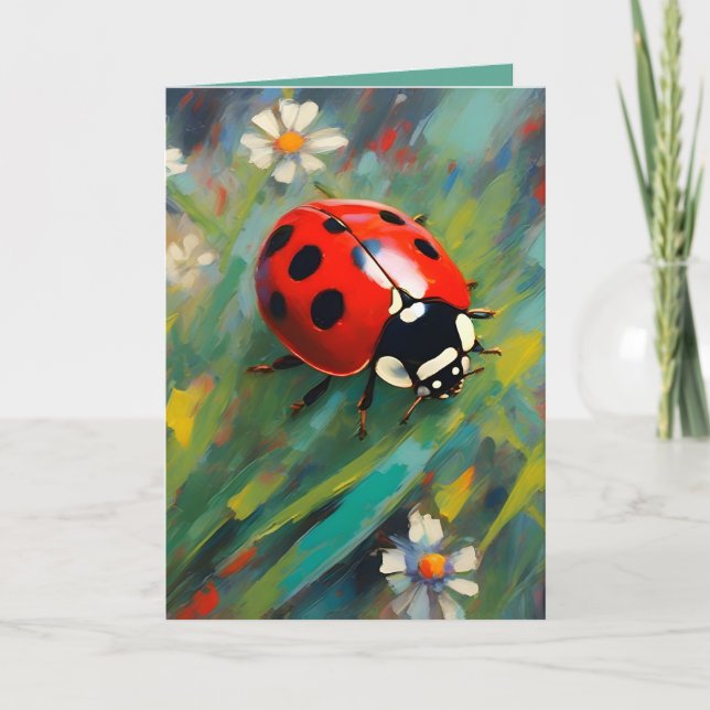 Ladybird Ladybug Greetings Card Kort (Framsida)