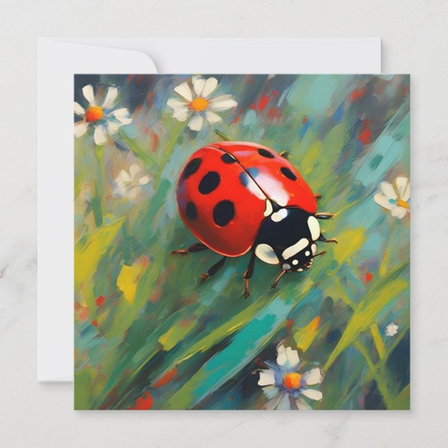 Ladybird Ladybug Hälsning Card (Framsida)