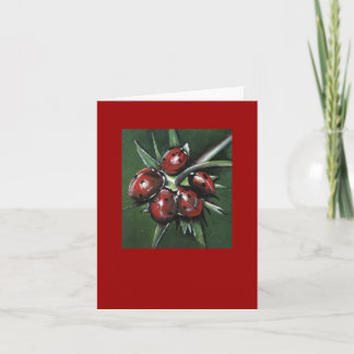 Ladybird Note card - Red Kort