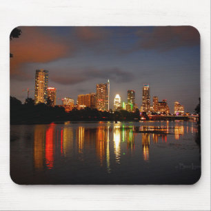Ladybird Sjö Austin Texas Night Skyline Musmatta
