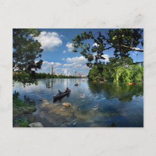 Ladybird Sjö / Austin Texas Skyline 3 Vykort