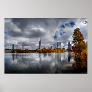 Ladybird Sjö - Austin Texas Skyline 4 Poster