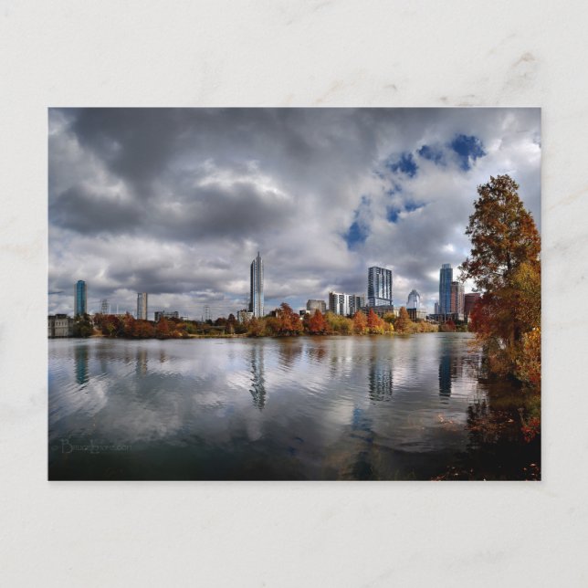 Ladybird Sjö - Austin Texas Skyline 4 Vykort (Framsida)