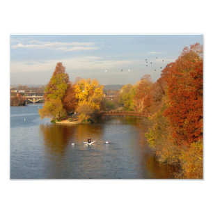 Ladybird Sjö Fall Rower - Downtown Austin Texas Fototryck