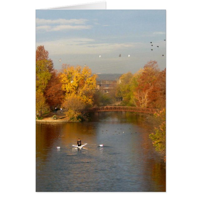 Ladybird Sjö Fall Rower - Downtown Austin Texas OBS Kort (Framsidan)