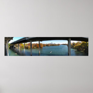 Ladybird Sjö Rowers - Austin Texas Skyline Poster