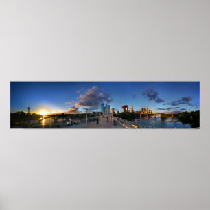 Ladybird sjö Sunset i Austin, Texas Poster
