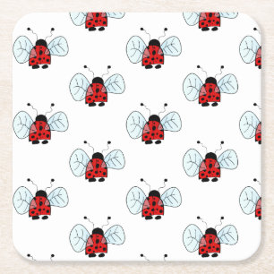Ladybird Underlägg Papper Kvadrat