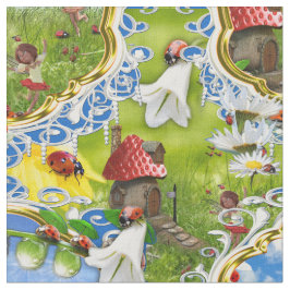 LADYBIRDS OCH BUTTERFLIES FABRIC TYG