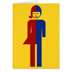 Ladyboy/Tomboy Toilet ⚠ thai Sign ⚠ Hälsningskort