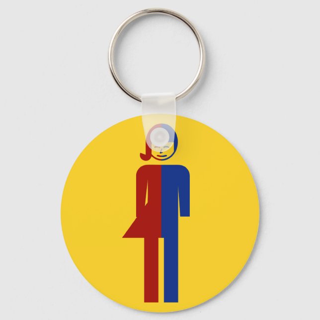 Ladyboy/Tomboy Toilet ⚠ thai Sign ⚠ Nyckelring (Framsida)