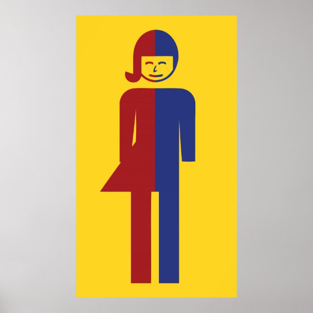 Ladyboy/Tomboy Toilet ⚠ thai Sign ⚠ Poster (Framsidan)
