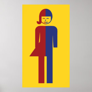 Ladyboy/Tomboy Toilet ⚠ thai-skylt ⚠ Poster