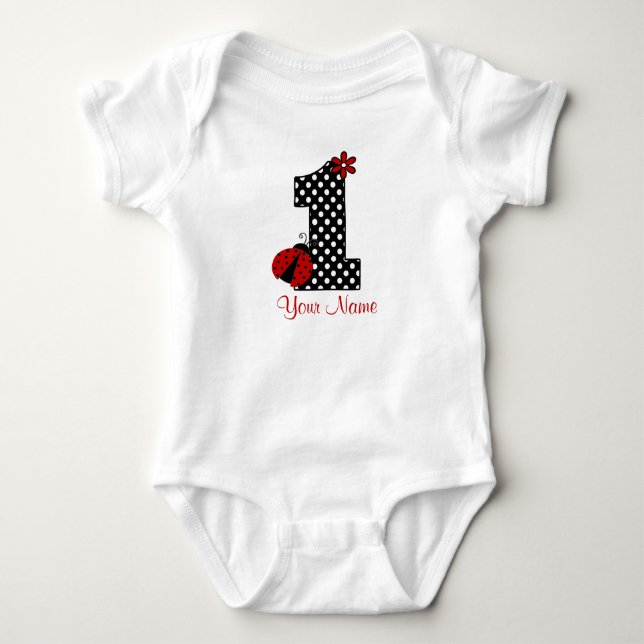 Ladybug 1st Birthday Shirt T-shirt (Framsida)