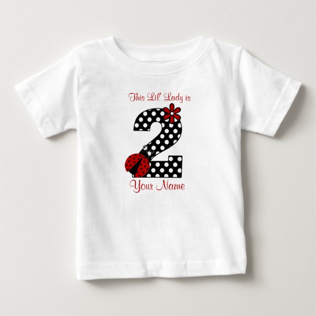 Ladybug 2:a födelsedagshjort tee (Framsida)