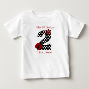 Ladybug 2:a födelsedagshjort tee shirt