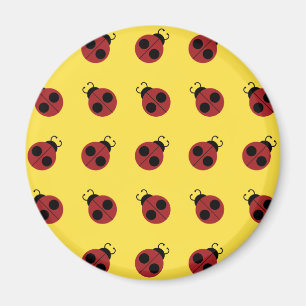 Ladybug 60s, röd gult för coola magnet