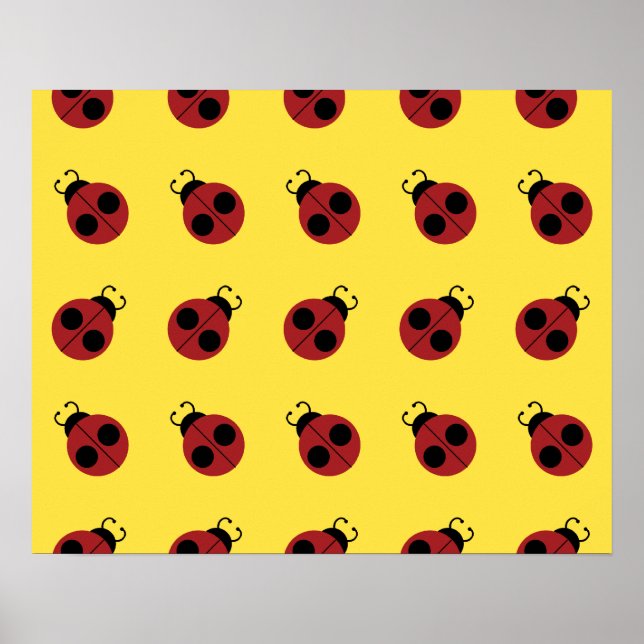 Ladybug 60s, röd gult för coola poster (Framsidan)