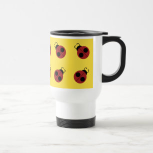 Ladybug 60s, röd gult för coola resemugg