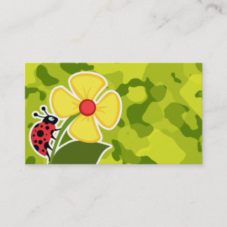Ladybug; Acid Grönt Camo; Camouflage Visitkort