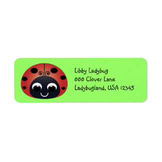 Ladybug-adressetikett Returadress Etikett
