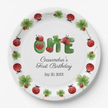 Ladybug Alphabet Brev Kids 1:a födelsedag Välkomme