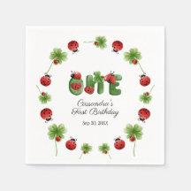 Ladybug Alphabet Brev Kids 1:a födelsedag Välkomme