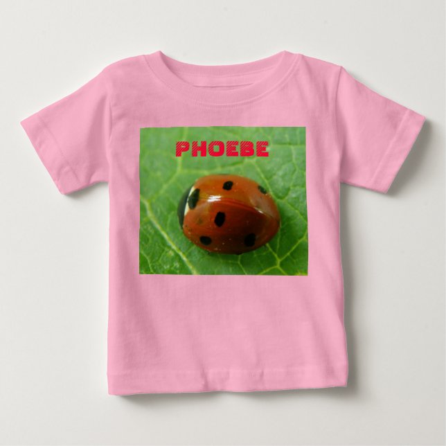 Ladybug Anpassade Baby Tee Shirt (Framsida)