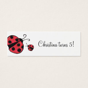 Ladybug Anpassningsbar Gift-Märkre Litet Visitkort