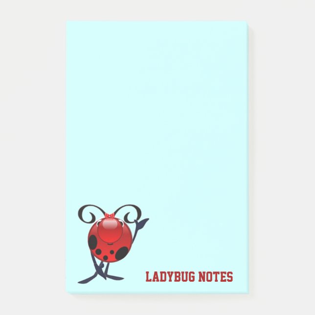 Ladybug-anteckningar Post-it Block (Framsida)