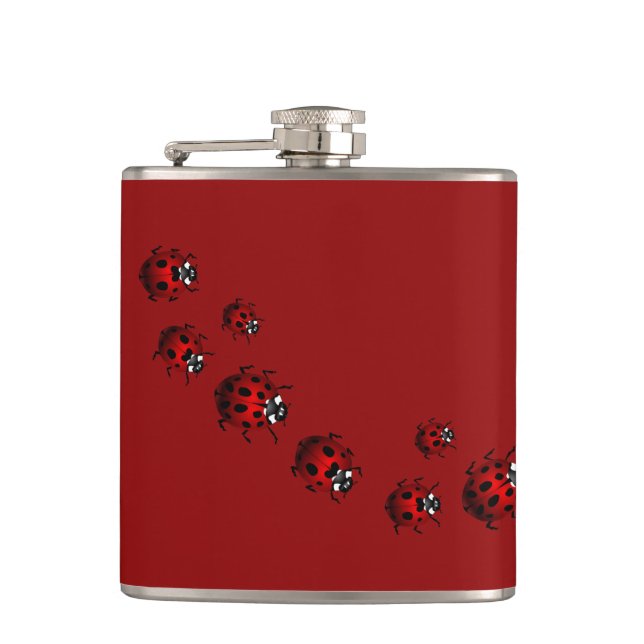 Ladybug Art Flask Anpassningsbar Ladybug Drink-kol Fickplunta (Framsidan)