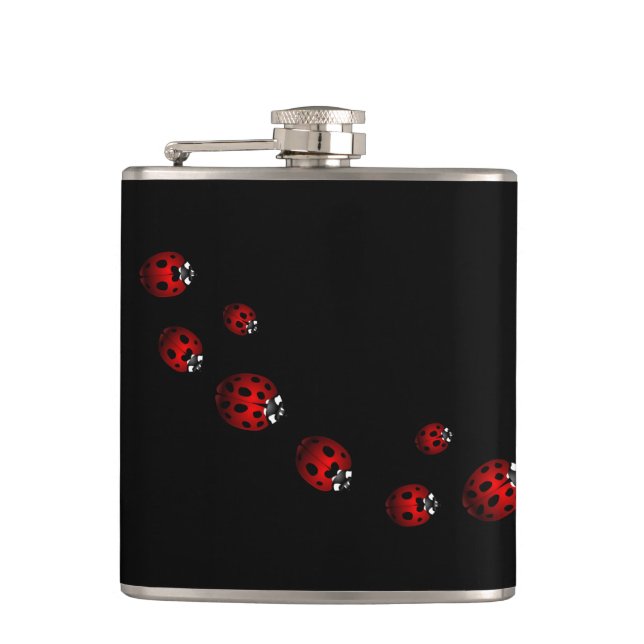 Ladybug Art Flask Anpassningsbar Ladybug Drink-kol Fickplunta (Framsidan)