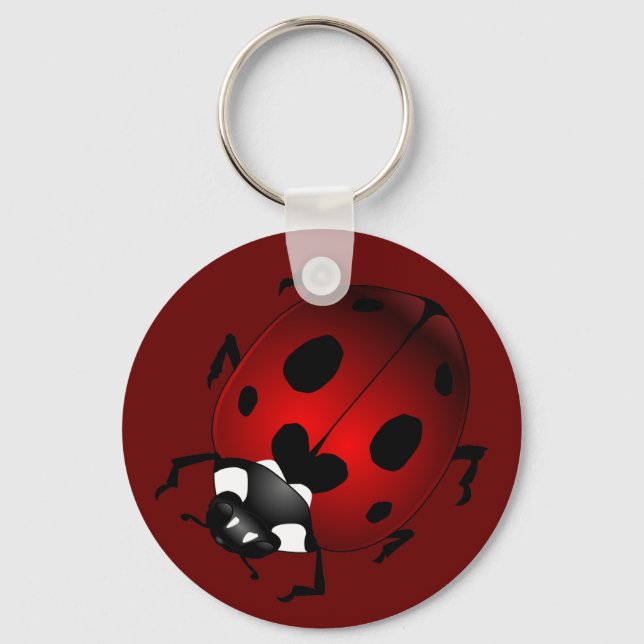 Ladybug Art Keychain Kryp Keepsakes Ladybug Gifts Nyckelring (Framsida)