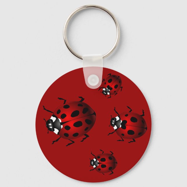 Ladybug Art Keychain Kryp Keepsakes Ladybug Gifts Nyckelring (Framsida)