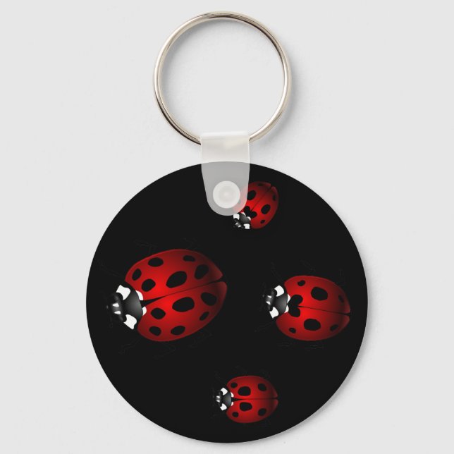 Ladybug Art Keychain Kryp Keepsakes Ladybug Gifts Nyckelring (Framsida)