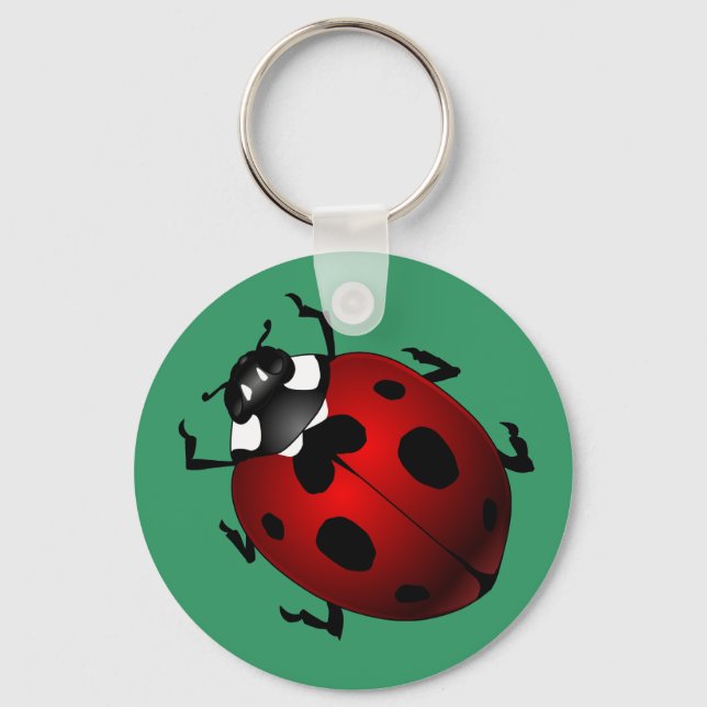 Ladybug Art Keychain Kryp Keepsakes Ladybug Gifts Nyckelring (Framsida)